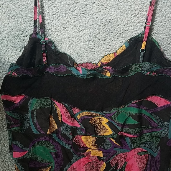 Lux Silk Floral Midi Dress Cami Slip size Medium - Picture 9 of 9